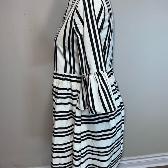 Alice + Olivia Augusta Striped Ruffle Sleeve Dress Womens Sz 2 - Picture 8 of 8
